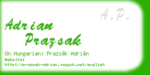 adrian prazsak business card