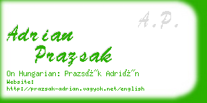 adrian prazsak business card